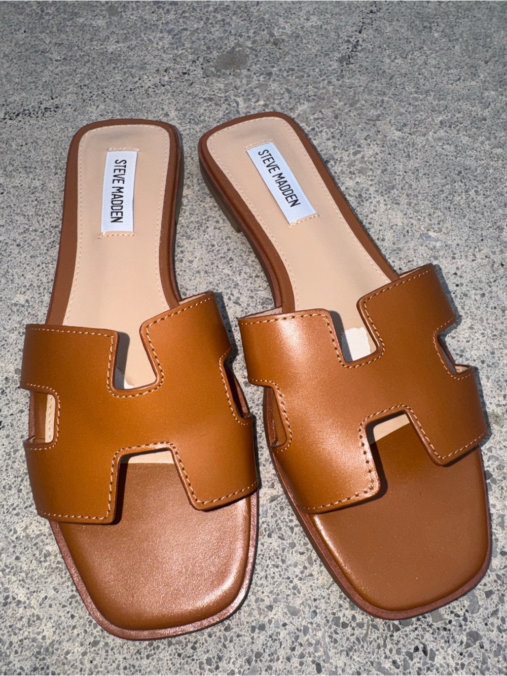 Steve Madden Cognac Slide Sandals for Women